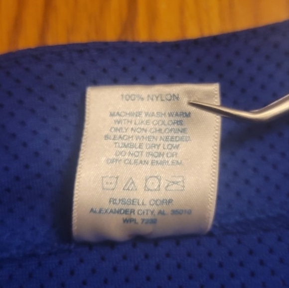 Russell Athletic Kennedy #20 Baseball Button Down Jersey XL Vintage? Blue & Red - Picture 13 of 13